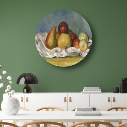 Peren en Appelen - Pierre-Auguste Renoir aluminium muurcirkel