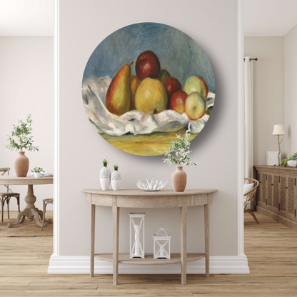 Peren en Appelen - Pierre-Auguste Renoir aluminium muurcirkel