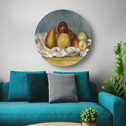 Peren en Appelen - Pierre-Auguste Renoir aluminium muurcirkel