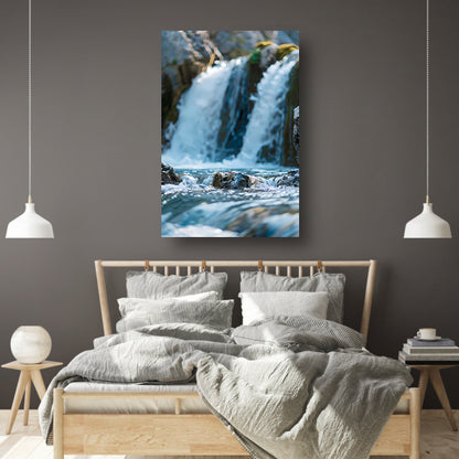 Monochrome Waterval in de Natuur poster