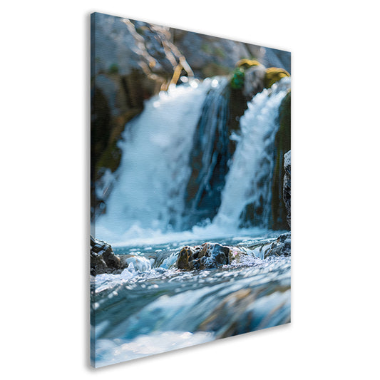 Monochrome Waterval in de Natuur canvas