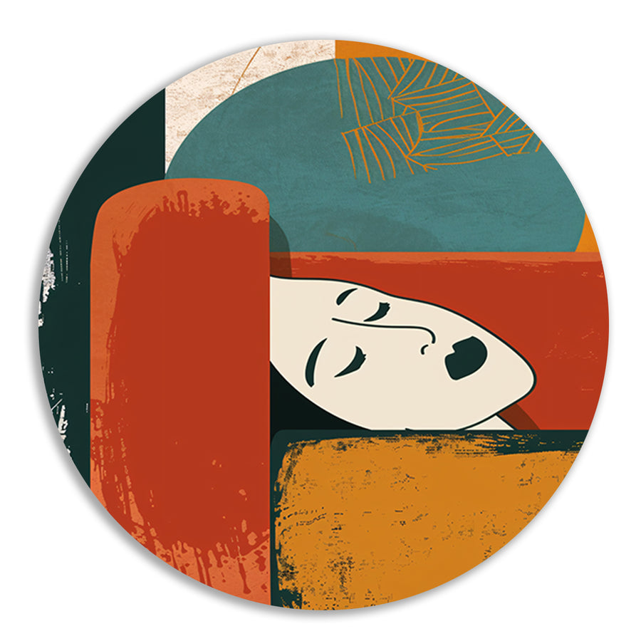 Abstract portret met geometrische vormen forex muurcirkel