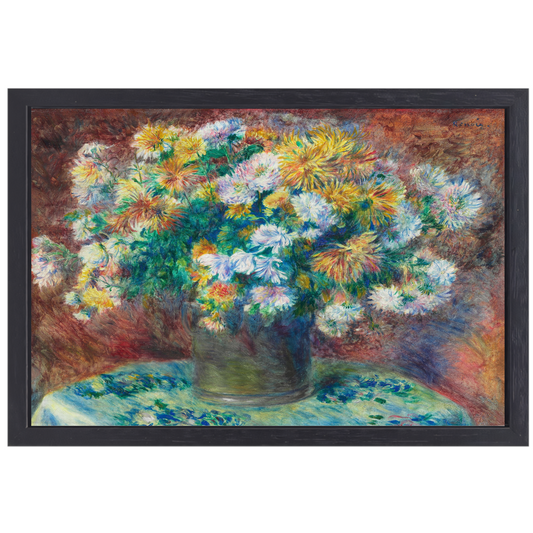 Chrysanten - Pierre-Auguste Renoir canvas met baklijst