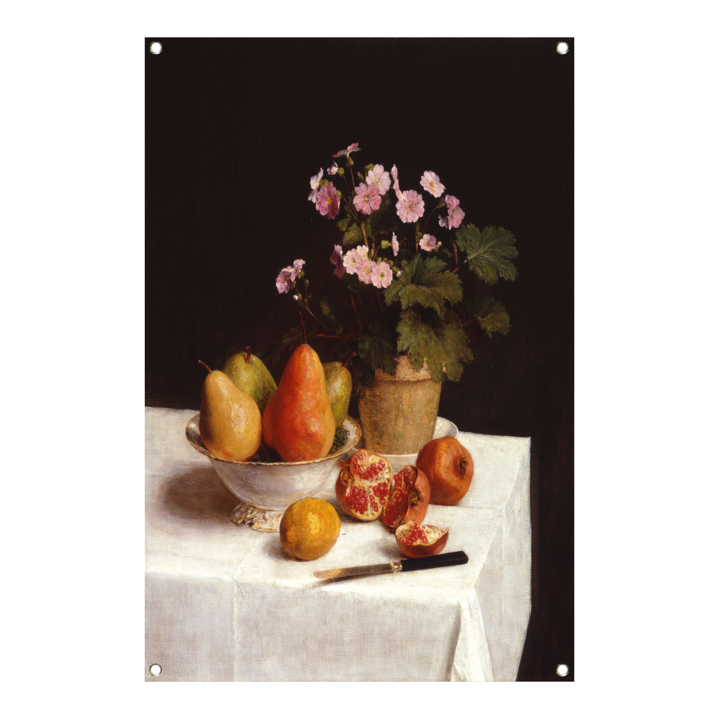 Stilleven (sleutelbloemen, peren en promenaten) - Henri Fantin-Latour tuinposter