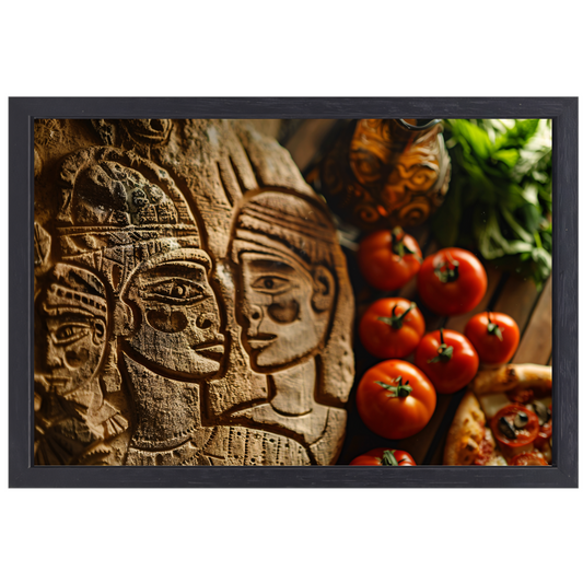 Rode Tomaten Stilleven canvas met baklijst