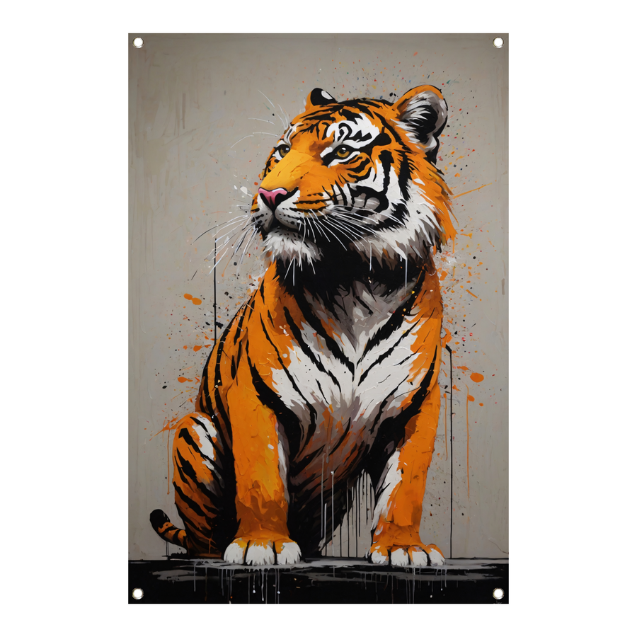 De Abstracte Blik van een Tijger tuinposter