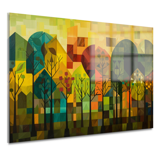 Geometrische Natuur en Architectuur in Kleur acrylglas
