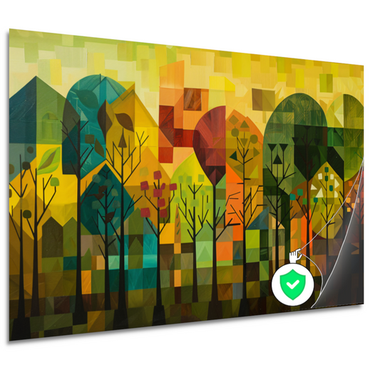 Geometrische Natuur en Architectuur in Kleur poster