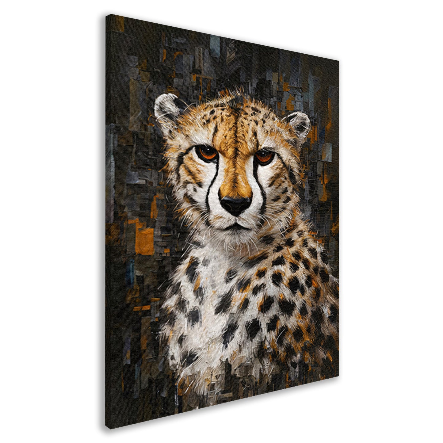Abstracte Cheetah in Stedelijk Landschap canvas