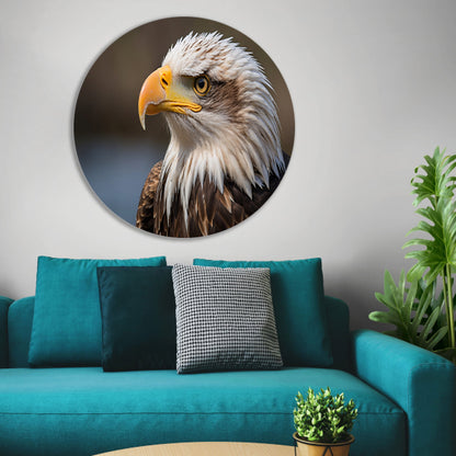 Realistisch portret van een majestueuze adelaar forex muurcirkel