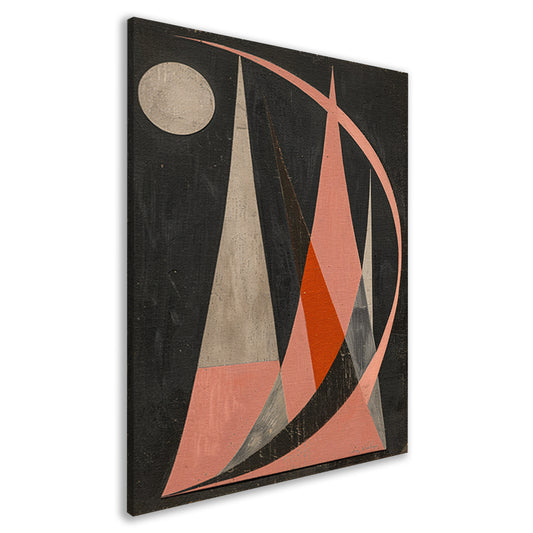 Abstract geometrisch kunstwerk met kleurrijk contrast canvas