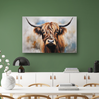 Starende Schotse Hooglander in Detail acrylglas