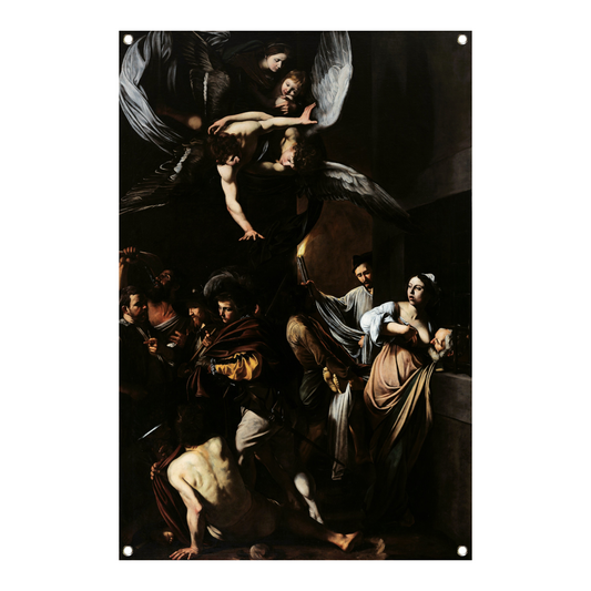 De Zeven Werken van Barmhartigheid - Caravaggio tuinposter