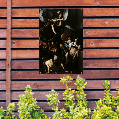 De Zeven Werken van Barmhartigheid - Caravaggio tuinposter
