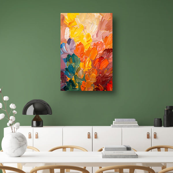 Abstract kleurrijk schilderij voor moderne interieurs canvas