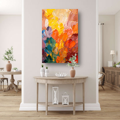 Abstract kleurrijk schilderij voor moderne interieurs poster