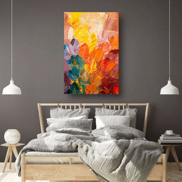 Abstract kleurrijk schilderij voor moderne interieurs canvas