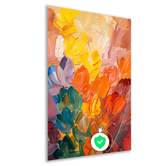 Abstract kleurrijk schilderij voor moderne interieurs poster