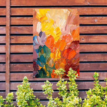 Abstract kleurrijk schilderij voor moderne interieurs tuinposter