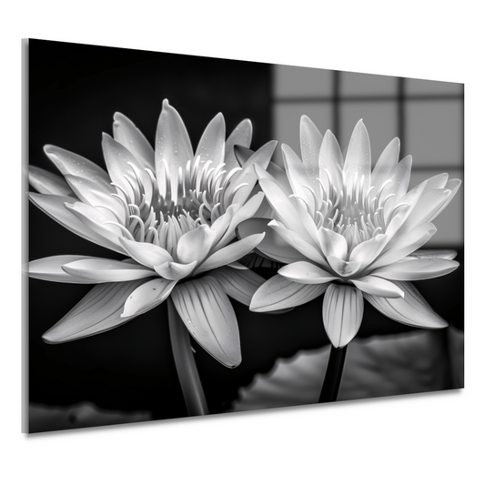 Stilleven met waterlelies acrylglas