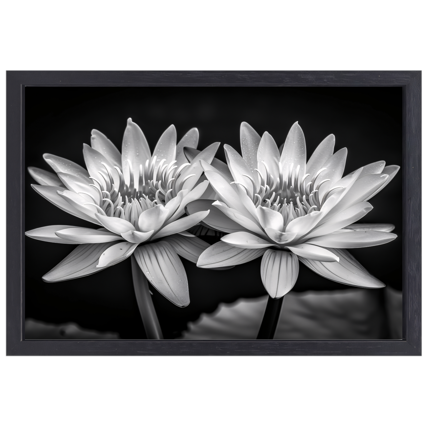 Stilleven met waterlelies canvas met baklijst