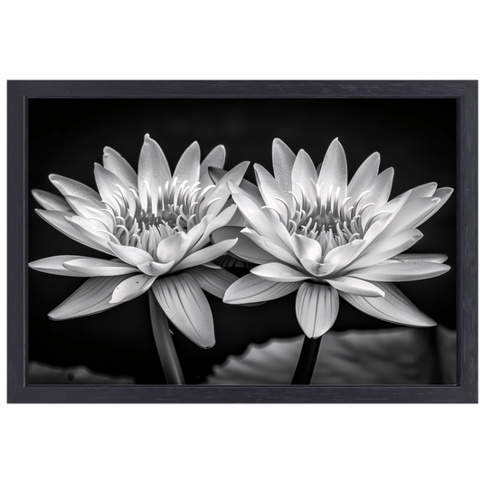 Stilleven met waterlelies canvas met baklijst