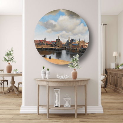 Gezicht op Delft - Johannes Vermeer forex muurcirkel