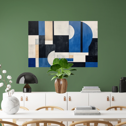Balans van Kleur en Vorm canvas met baklijst