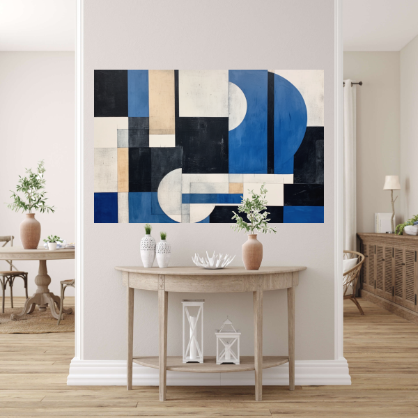 Balans van Kleur en Vorm canvas met baklijst