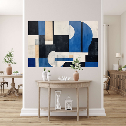 Balans van Kleur en Vorm canvas met baklijst