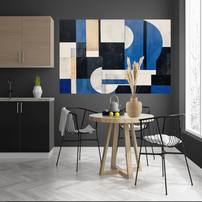 Balans van Kleur en Vorm canvas met baklijst