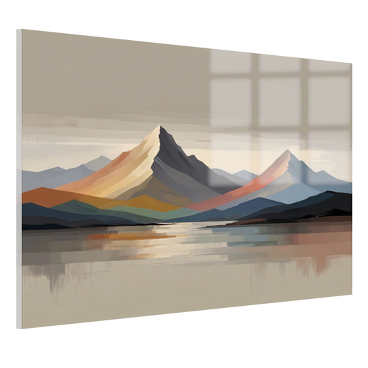Abstracte Weerspiegeling in Berglandschap acrylglas