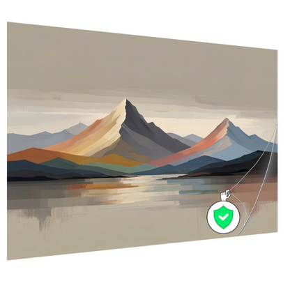 Abstracte Weerspiegeling in Berglandschap poster