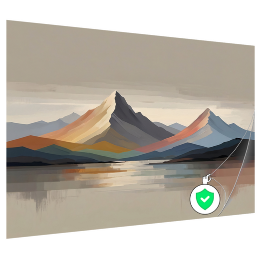 Abstracte Weerspiegeling in Berglandschap poster