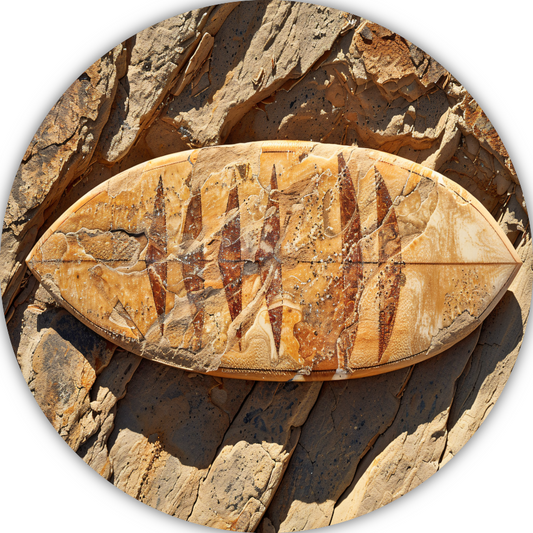 Surfplank op rotsen forex muurcirkel
