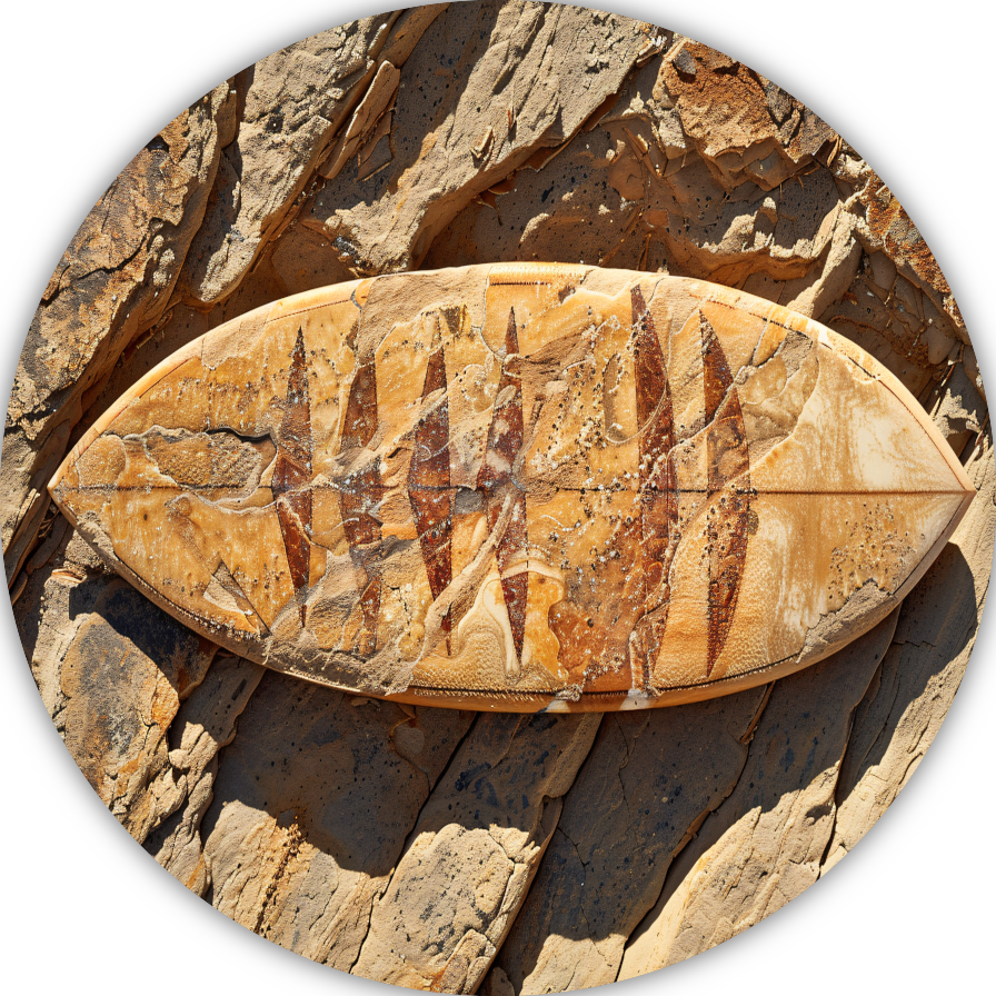 Surfplank op rotsen forex muurcirkel