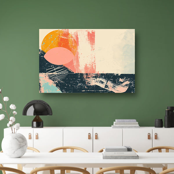 Abstracte cirkelvormen met kleurrijke texturen acrylglas
