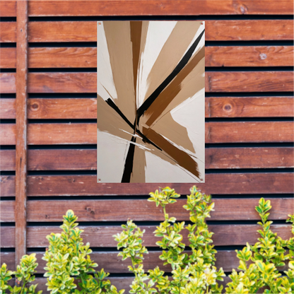 Dynamische Monochrome Abstractie met Diepte tuinposter