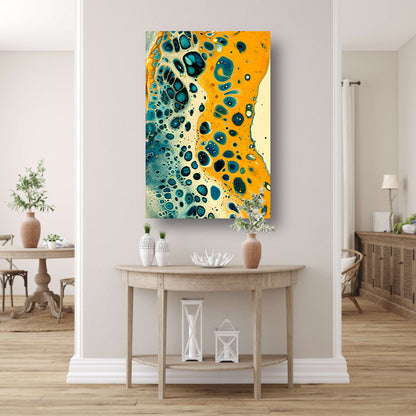 Abstracte kleurrijke patronen in moderne kunst canvas met baklijst