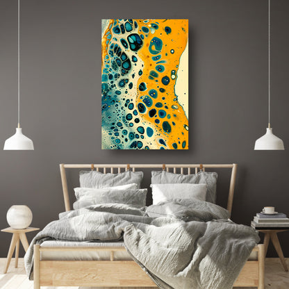 Abstracte kleurrijke patronen in moderne kunst poster