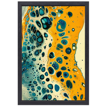 Abstracte kleurrijke patronen in moderne kunst canvas met baklijst