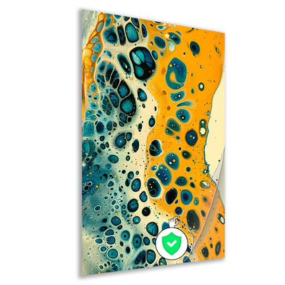 Abstracte kleurrijke patronen in moderne kunst poster