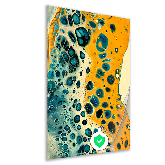 Abstracte kleurrijke patronen in moderne kunst poster