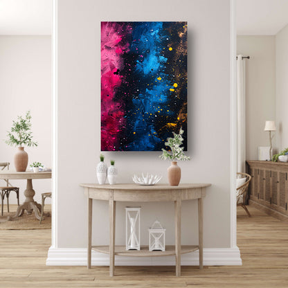 Abstract kleuren explosie op canvas canvas