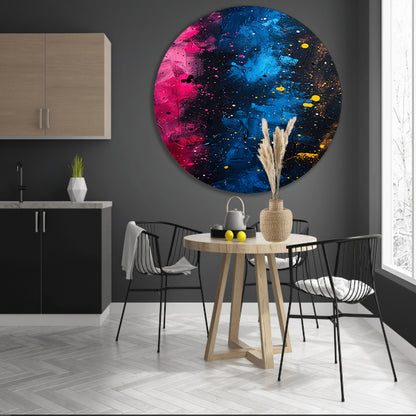 Abstract kleuren explosie forex muurcirkel