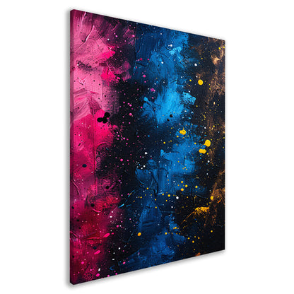 Abstract kleuren explosie op canvas canvas
