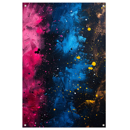 Abstract kleuren explosie tuinposter