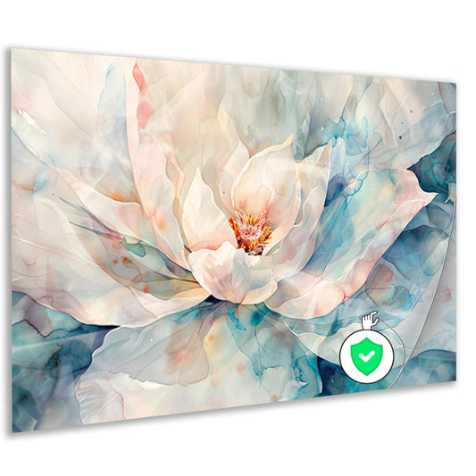 Schilderij van prachtige aquarel bloem poster