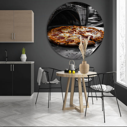 Pizza in een steenoven forex muurcirkel