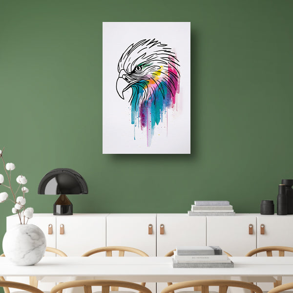 Abstracte Aquarel Adelaar in Kleur poster